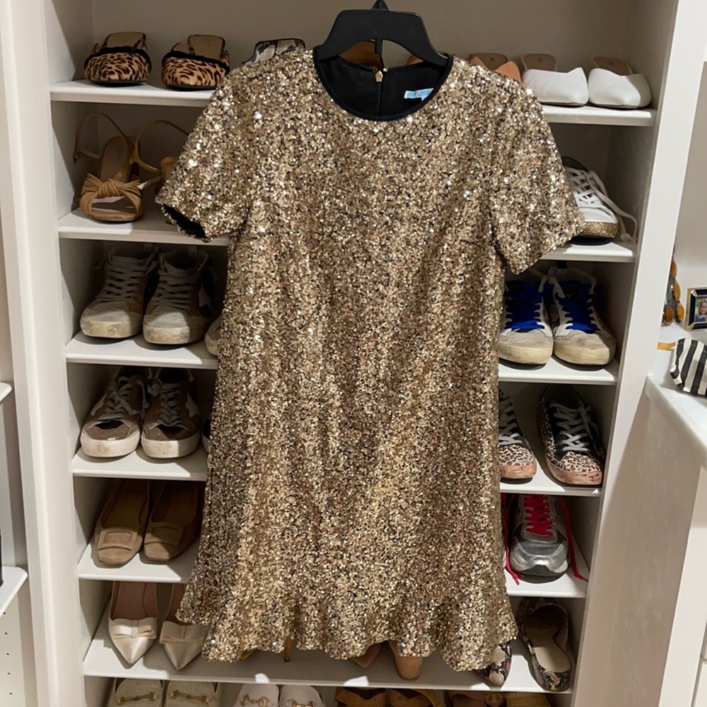 Draper James gold sequin dress, size 6